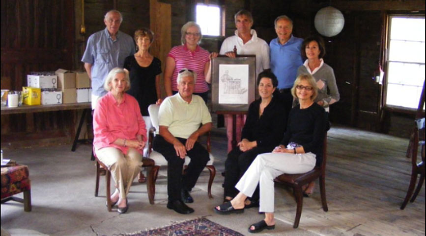 Organizing committee for the Kickoff Reception with Ruth Abernethy at the Red Barns
